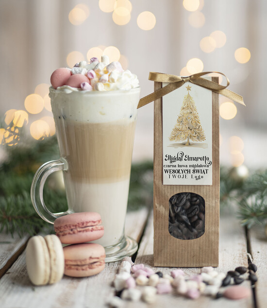 drobne prezenty dla firm HERBATA KAWA Drobne prezenty dla firm na boże narodzenie kawa ameretto, drobne upominki na święta dla pracowników 02/MKJ/UKAWAAm