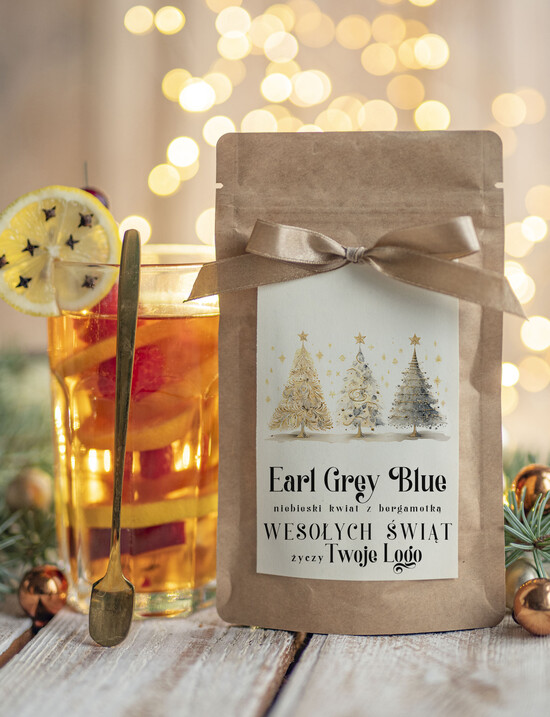 drobne prezenty dla firm HERBATA KAWA herbata swiateczna prezent, Upominki firmowe na Boże Narodzenie herbata Earl Grey, Herbata świąteczn 02/MKJ/UsHERBEG