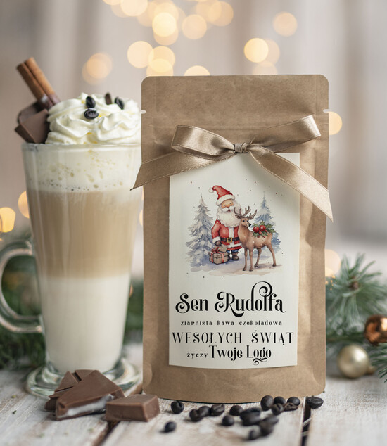 drobne prezenty dla firm HERBATA KAWA Drobne prezenty dla firm na boże narodzenie kawa czekoladowa, drobne upominki na święta dla pracowni 01/MKJ/UKAWACzSRp