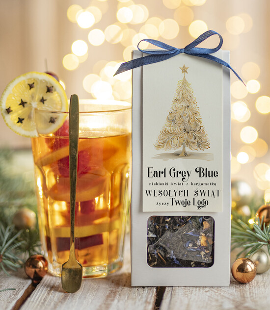 drobne prezenty dla firm HERBATA KAWA herbata swiateczna prezent, Upominki firmowe na Boże Narodzenie herbata Earl Grey, Herbata świąteczn 02/MKJ/UDHERBEG