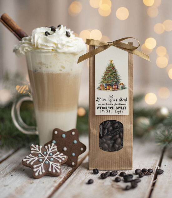 drobne prezenty dla firm HERBATA KAWA Drobne prezenty dla firm na boże narodzenie kawa piernikowa, drobne upominki na święta dla pracownik 03/MKJ/UKAWAP