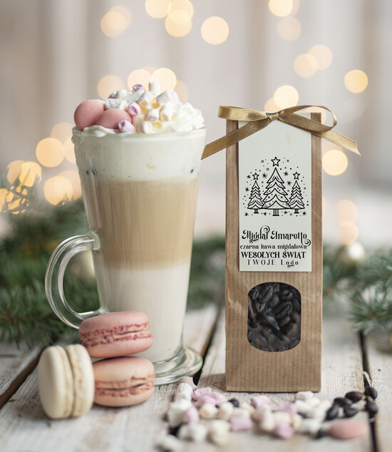 drobne prezenty dla firm HERBATA KAWA Drobne prezenty dla firm na boże narodzenie kawa ameretto, drobne upominki na święta dla pracowników 06/MKJ/UKAWAAm
