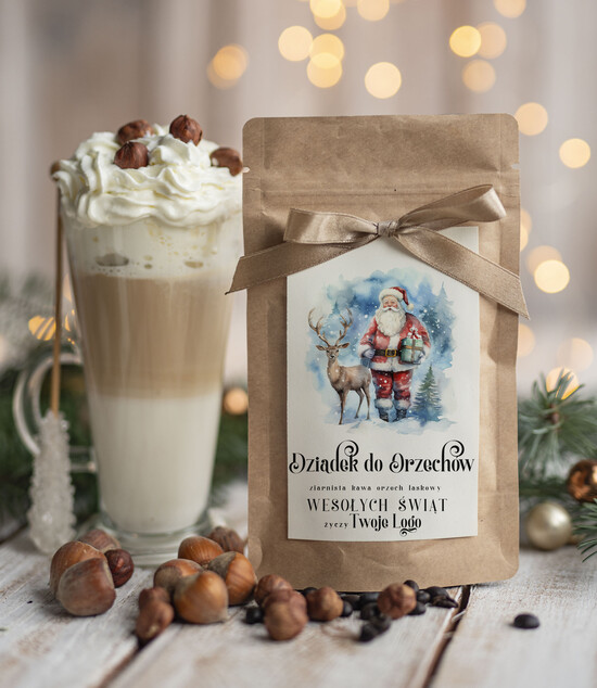 drobne prezenty dla firm HERBATA KAWA Drobne prezenty dla firm na boże narodzenie kawa orzechowa, drobne upominki na święta dla pracownikó 11/MKJ/UKAWAOLSRP