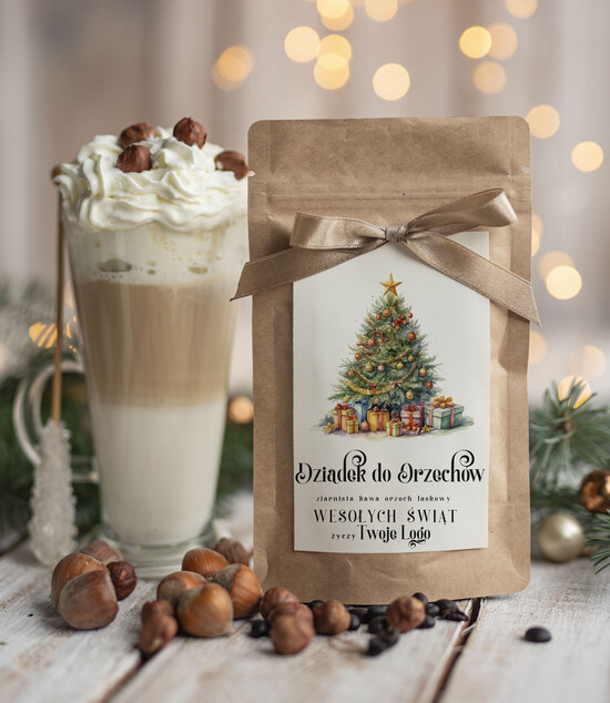 drobne prezenty dla firm HERBATA KAWA Drobne prezenty dla firm na boże narodzenie kawa orzechowa, drobne upominki na święta dla pracownikó 03/MKJ/UKAWAOLSRP