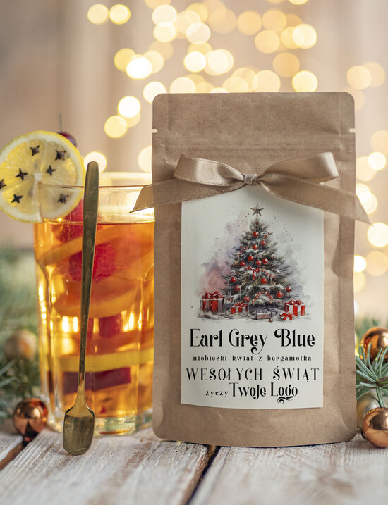 drobne prezenty dla firm HERBATA KAWA herbata swiateczna prezent, Upominki firmowe na Boże Narodzenie herbata Earl Grey, Herbata świąteczn 05/MKJ/UsHERBEG