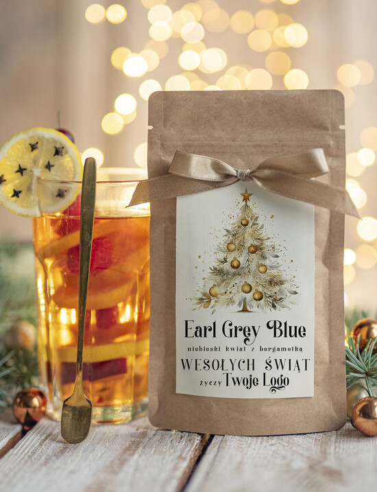 drobne prezenty dla firm HERBATA KAWA herbata swiateczna prezent, Upominki firmowe na Boże Narodzenie herbata Earl Grey, Herbata świąteczn 04/MKJ/UsHERBEG