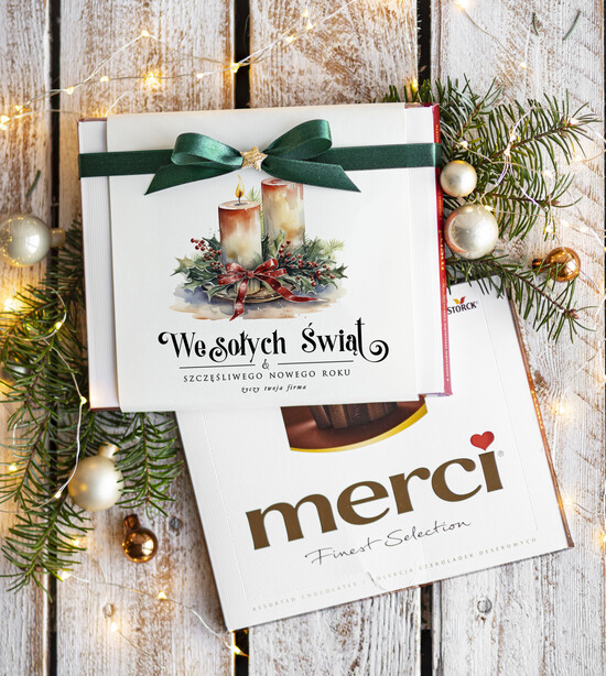 drobne prezenty dla firm CZEKOLADA/ pralinki/ bomboniery czekoladki bombonierka na prezent świąteczny z logo,  Drobne prezenty dla firm świąteczne czekoladki 07/MKJ/UMrc