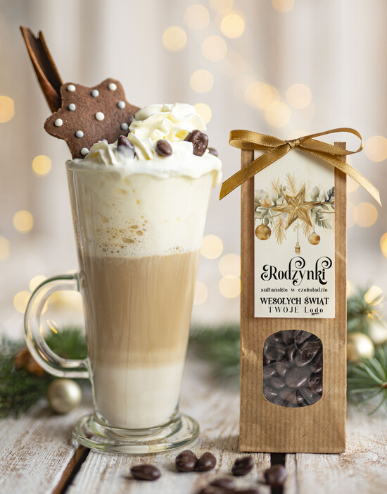 drobne prezenty dla firm CHRUPKIE DODATKI rodzynki w czekoladzie drobne prezenty biznesowe dla firm, drobne słodycze upominki na święta dla pr 12/MKJ/URodzn