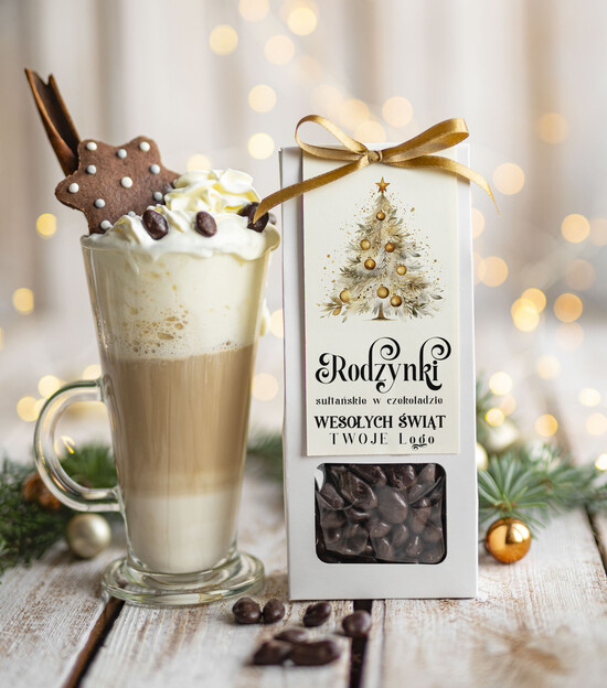 drobne prezenty dla firm CHRUPKIE DODATKI rodzynki w czekoladzie drobne prezenty biznesowe dla firm, drobne słodycze upominki na święta dla pr 04/MKJ/URodznD