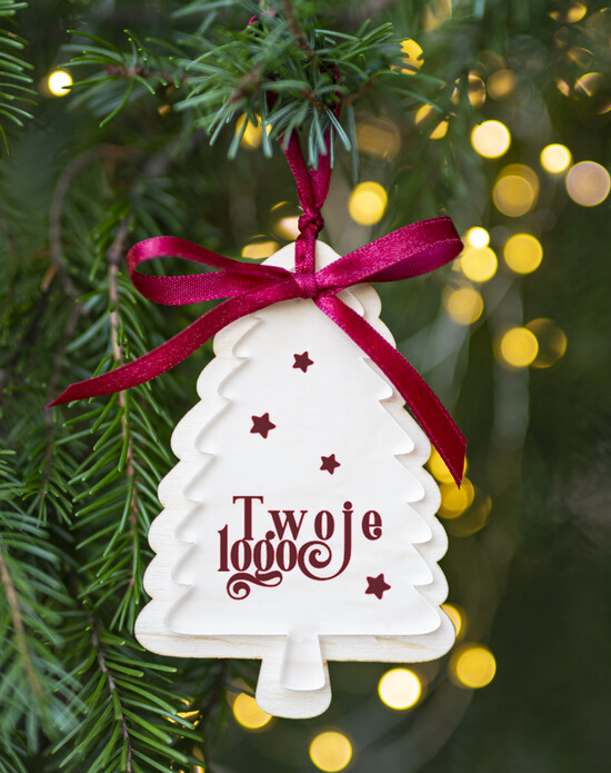 drobne prezenty dla firm Bombki ZAWIESZKI na choinkę Prezent Biznesowy Na Święta z Logo Zawieszka z logo na choinkę dla firm idealny upominek B2B 02/ZWGpx/swieta