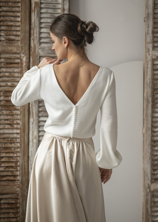 Panna Młoda Bolerka bolerka, narzutki, sweterki ślubne bolerko dla Panny Młodej, sweterkowe bolerko do sukni ślubnej, bolerko z dzianiny w kolorze e 04/BolSw/Bol