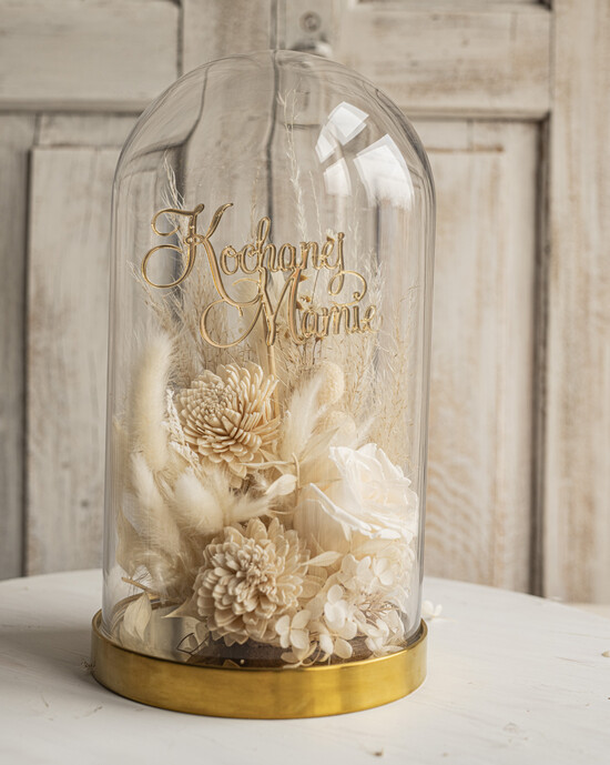 Prezenty dla Mamy kwiaty flowerboxy flowerbox, pomysł na prezent prezent dla mamy kwiaty w kopule kompozycja z kwiatów suszonych wieczne 02/fboxSZ/Mama