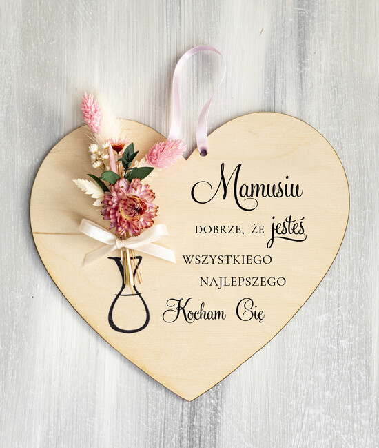 Prezenty dla Mamy flowerboxy, box ze słodyczami  tabliczka z życzeniami do powieszenia na dzień Mamy prezent dla Mamy z okazji dnia Matki, kwiaty pre 04/DrFB/Mama