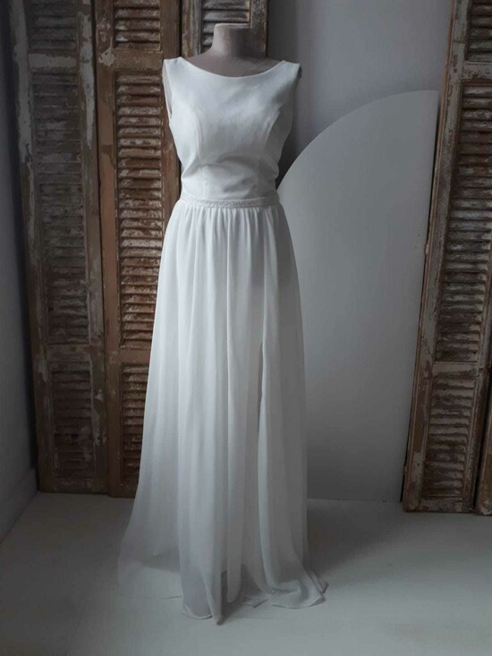 OUTLET OUTLET klasyczna suknia ślubna rozmiar M, długa suknia ślubna wyprzedaż sukienek ślubnych  03/suknia/outlet