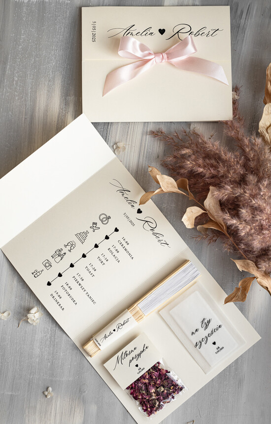 Dekoracje Sali weselnej/Dodatki do Zdjęć Zestaw na ślub w plenerze Zestaw na ślub w plenerze - wachlarz chusteczki i płatkowe konfetti- weselna linia czasu - timeline  01/zesW/wkof