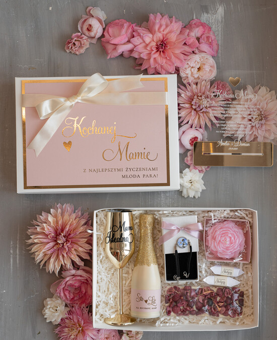Prezenty, Podziękowania dla Mamy  zestawy do szampana Wyjątkowe podziękowanie dla Mamy szampanówka Mama Idealna, Fajne pomysły na podziękowanie dla Mamy,  05/boxNsz/Mama