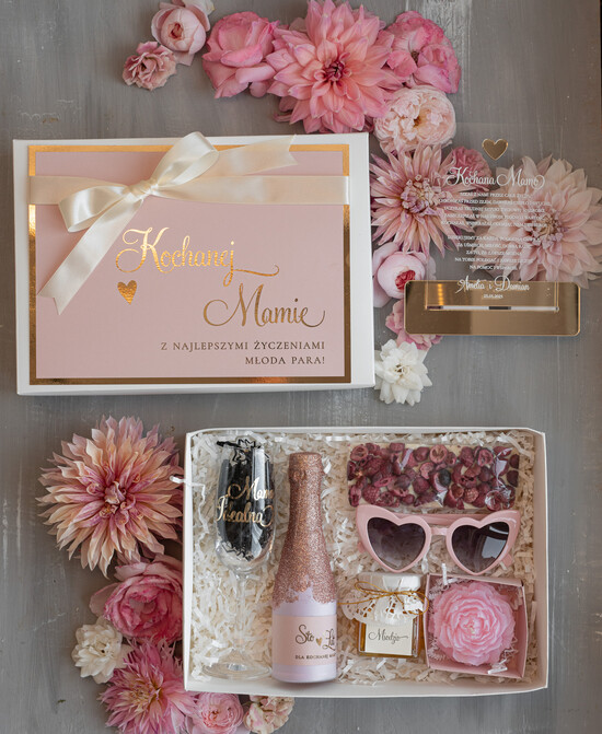 Prezenty, Podziękowania dla Mamy  zestawy do szampana Co kupić Mamie w prezencie na podziękowanie na weselu, fajne pomysły na prezent dla Mamy, podziękowa 03/boxFsz/Mama