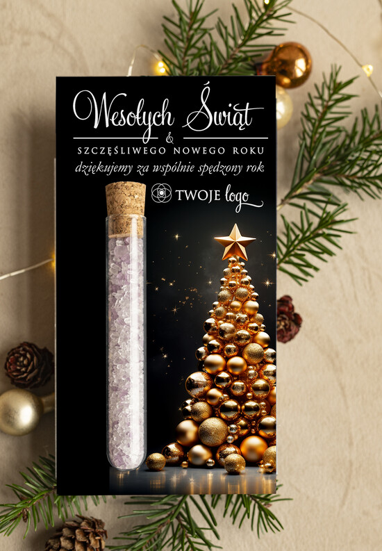 Drobne prezenty kosmetyczne Sole do kąpieli Prezenty dla klientek na święta Sole do kąpieli, drobne Upominki dla klientów salonu fryzjerskiego b 04/skfiol/xmasDpBty