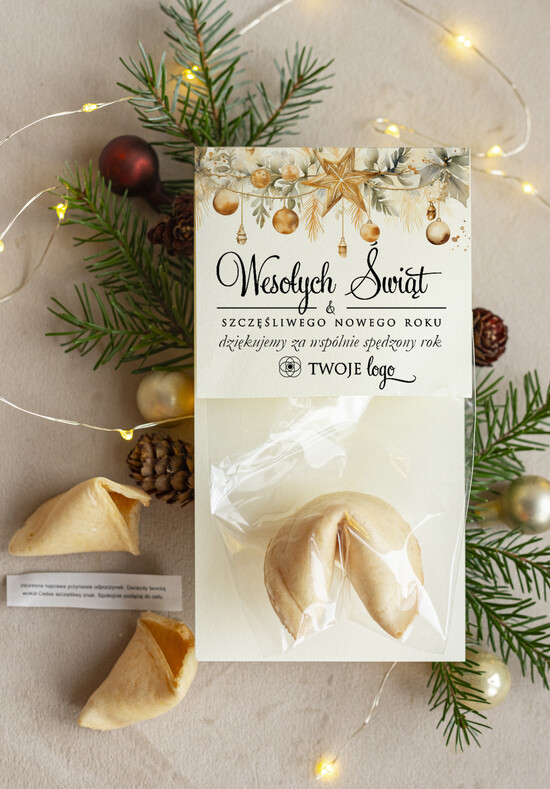 Prezenty Oferta dla Salonów BEAUTY drobne prezenty słodkości miody ciasteczka ciasteczko z wróżbą podziękowania dla klientki salonu kosmetycznego, prezent od fryzjerki dla klient 03/CtkoWD/xmasDp