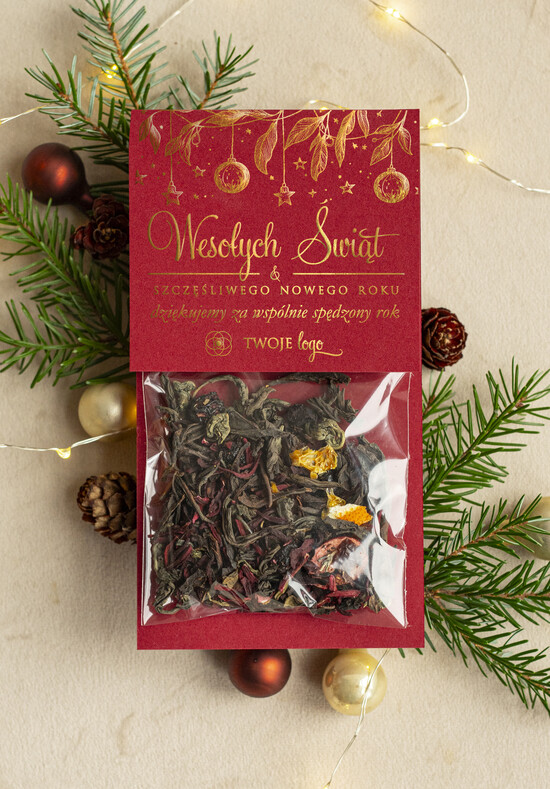 Prezenty Oferta dla Salonów BEAUTY drobne prezenty słodkości miody ciasteczka świąteczna herbata podziękowania dla klientki salonu kosmetycznego, prezent od fryzjerki dla kliente 03/HbtWDZŁ/xmasDp