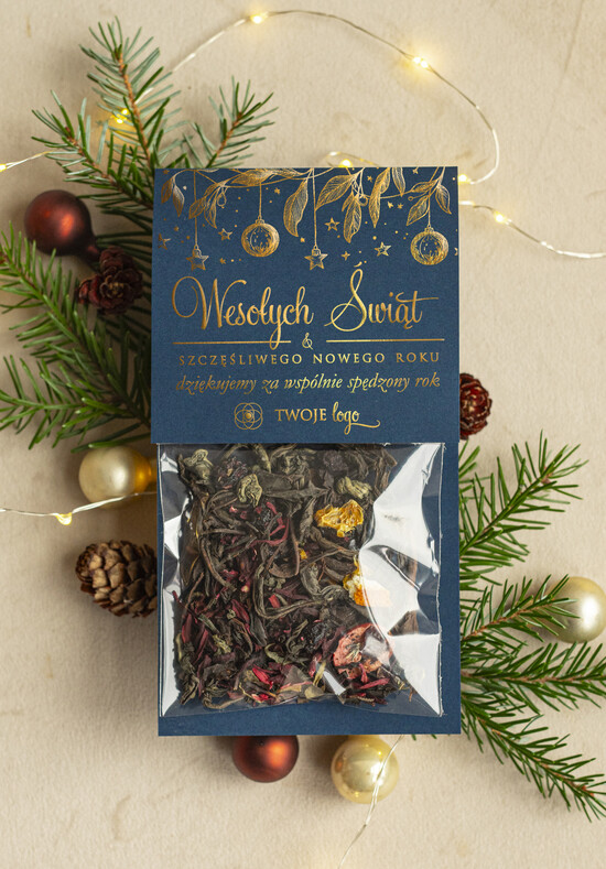 Prezenty Oferta dla Salonów BEAUTY drobne prezenty słodkości miody ciasteczka świąteczna herbata podziękowania dla klientki salonu kosmetycznego, prezent od fryzjerki dla kliente 02/HbtWDZŁ/xmasDp