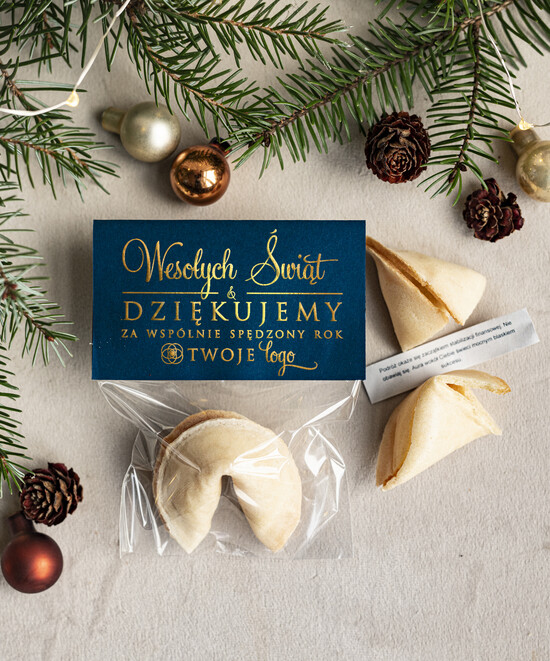 Prezenty Oferta dla Salonów BEAUTY drobne prezenty słodkości miody ciasteczka ciasteczko z wróżbą podziękowania dla klientki salonu kosmetycznego, prezent od fryzjerki dla klient 03/CtkoWZŁ/xmasDp