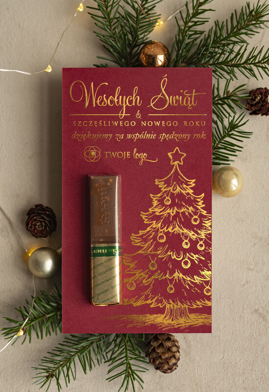 Prezenty Oferta dla Salonów BEAUTY drobne prezenty słodkości miody ciasteczka czekoladka Merci podziękowania dla klientki salonu kosmetycznego, prezent od fryzjerki dla klientek, 01/MciZŁ/xmasDp