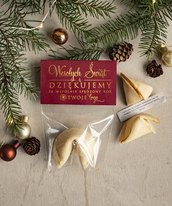 Prezenty Oferta dla Salonów BEAUTY drobne prezenty słodkości miody ciasteczka ciasteczko z wróżbą podziękowania dla klientki salonu kosmetycznego, prezent od fryzjerki dla klient 02/CtkoWZŁ/xmasDp