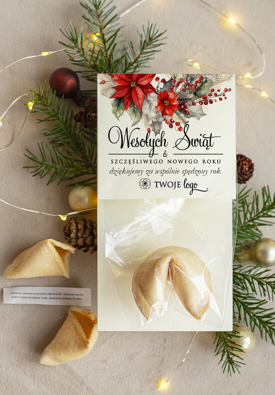 Prezenty Oferta dla Salonów BEAUTY drobne prezenty słodkości miody ciasteczka ciasteczko z wróżbą podziękowania dla klientki salonu kosmetycznego, prezent od fryzjerki dla klient 02/CtkoWD/xmasDp