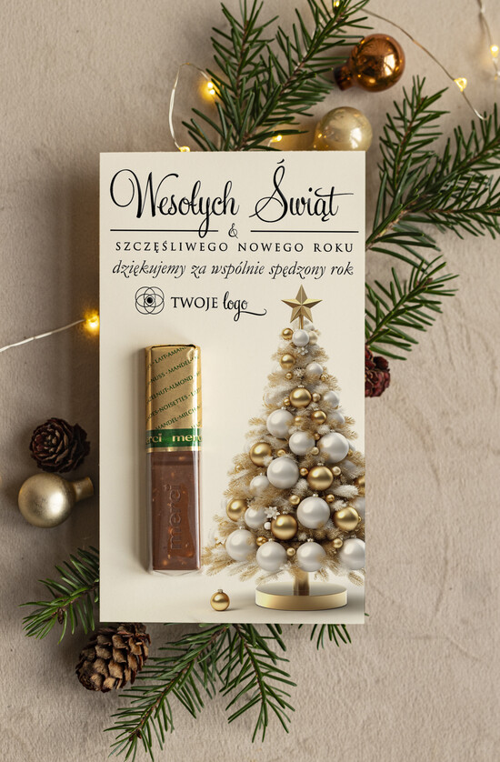 Prezenty Oferta dla Salonów BEAUTY drobne prezenty słodkości miody ciasteczka czekoladka Merci podziękowania dla klientki salonu kosmetycznego, prezent od fryzjerki dla klientek, 04/Mci/xmasDp