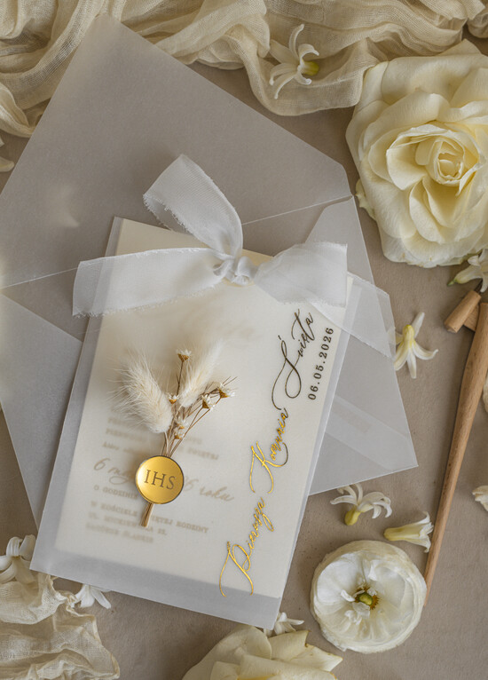 Zaproszenia na Komunię  dziewczynka  Eleganckie zaproszenia komunijne dla dziewczynki, zaproszenia na komunię z kwiatami, złote zaproszen 01/KieszWsKw/KomZ