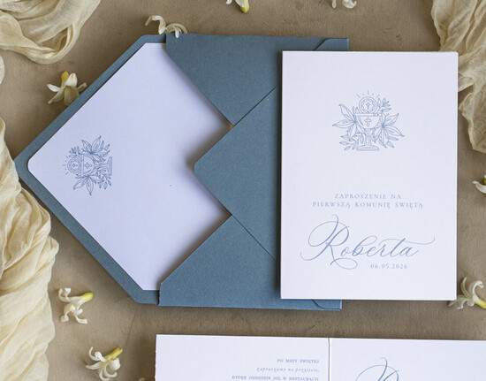 Zaproszenia na Komunię dla Chłopca chłopiec niebieskie personalizowane zaproszenia Komunijne proste zaproszenie na komunię dla chłopca zaproszen 02/dsklCh/Komunia