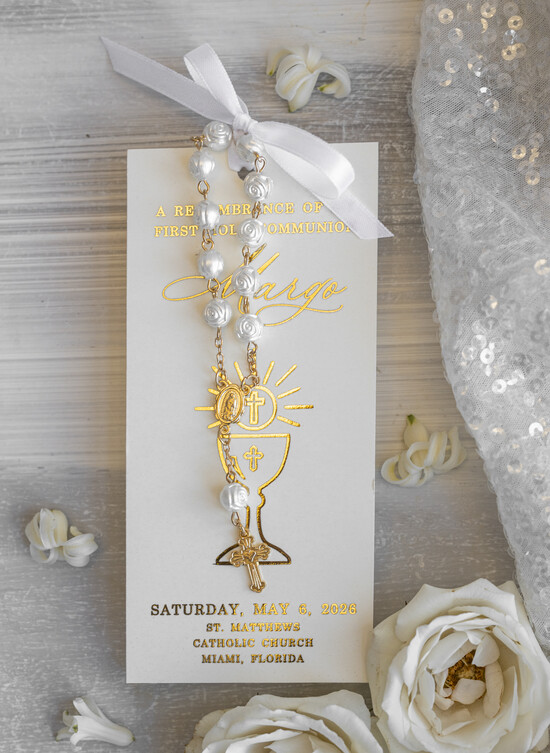 Podziękowania dla gości na komunii podziękowania dla gości Oryginalne podziękowania dla gości komunijnych, Mały różaniec prezent dla gości komunijnych, podzięk 02/Rzzł/Komunia