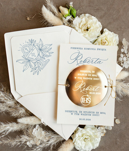 Podziękowania dla gości na komunii podziękowania dla gości prezenciki dla gości komunijnych, złote magnesy prezenty dla gości na Komunii, upominki komunijne, O 01/magne/Komunia