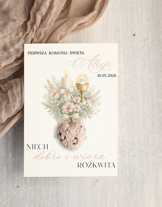 Podziękowania dla gości na komunii podziękowania dla gości podziękowania dla gości na komunii, prezenciki dla gości, podziękowanie upominek nasionka kwiatów 01/VBOT/KomPGNsrc