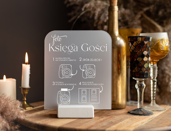 Księgi wpisów gości dodatki instrukcje  Instrukcja do Księgi Gości Polaroid papierowa dodatki ślubne instrukcja do księgi weselnej polaroid 01/Plx/instKWG