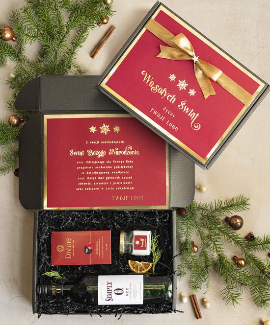 Prezenty oferta dla Firm Premium selection kosze prezentowe dla firm, prezenty biznesowe dla firm z kawą i herbatą, upominki na święta dla prac 03/BoxŚB/swieta
