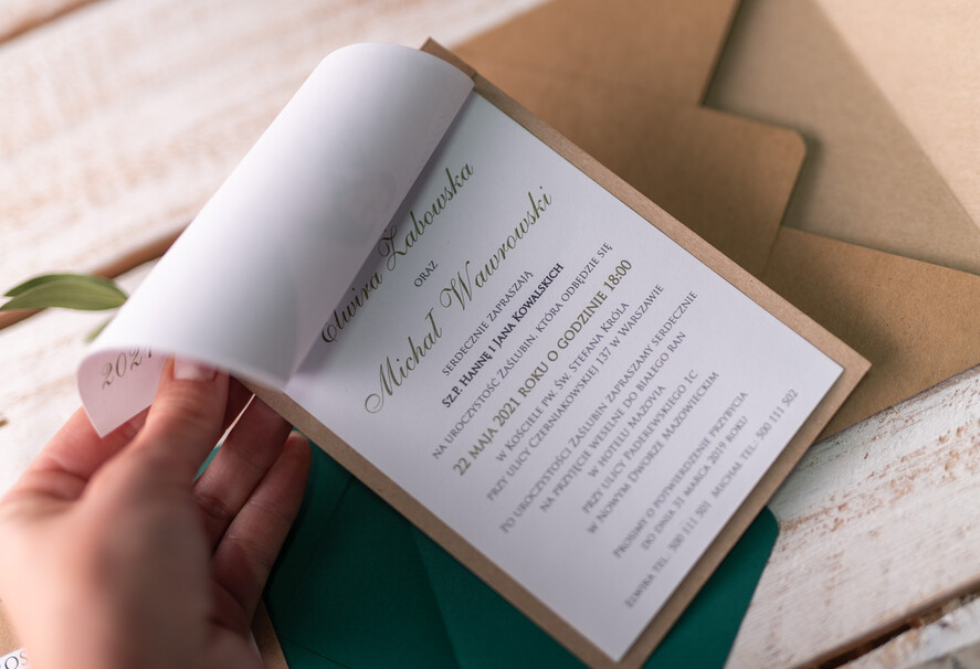 Zaproszenia ślubne Ze zdjęciem   Foto zaproszenia ślubne ze zdjęciem rustykalne  zaproszenie na ślub kartka z kalendarza 6