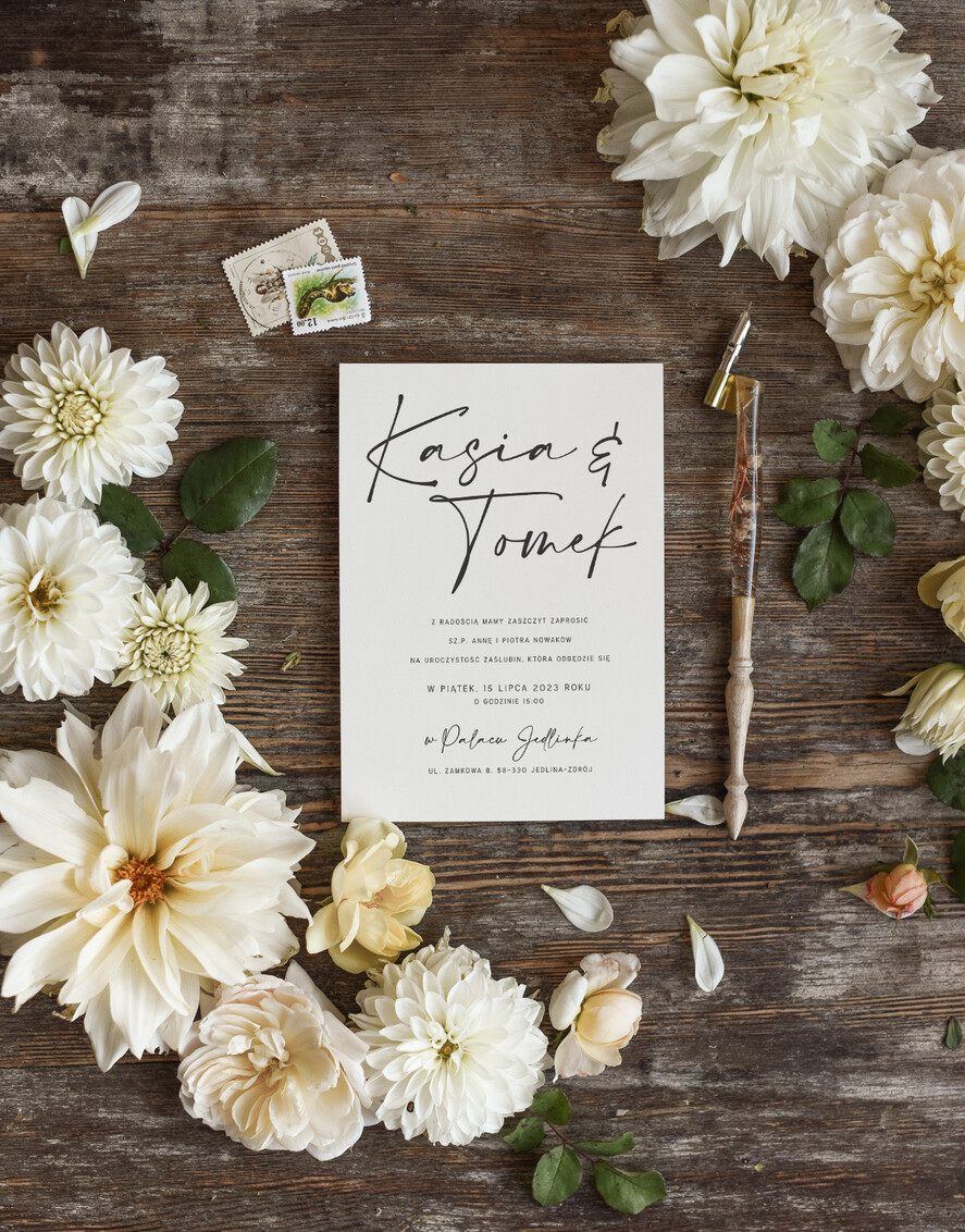Zaproszenia ślubne Ze zdjęciem  Minimalistyczne zaproszenia ślubne ze zdjęciem foto zaproszenie na ślub Proste Zaprosznie na ślub z Waszym Zdjęciem4