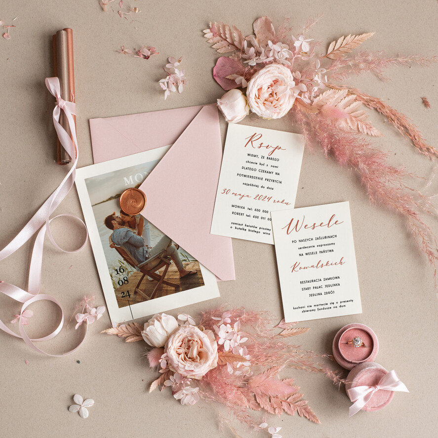 Zaproszenia ślubne Ze zdjęciem  modne zaproszenia na ślub, ze zdjęciem dla gości na pamiątkę, zaproszenia ślubne ze zdjęciem1
