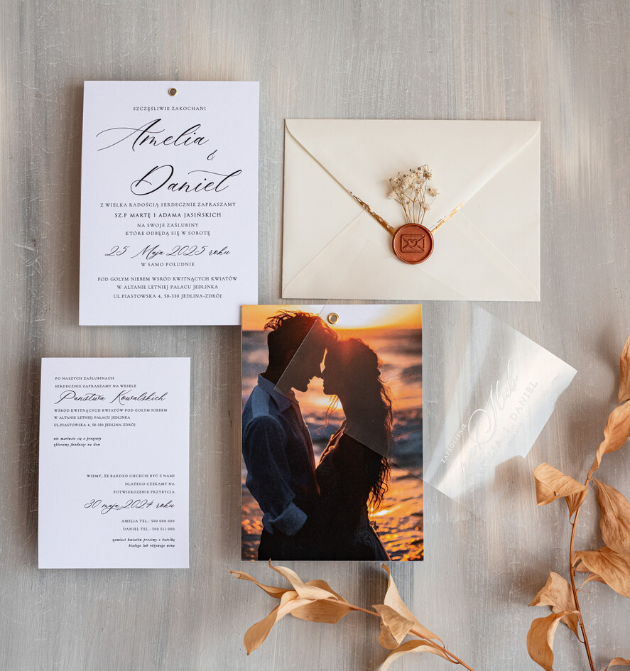 Zaproszenia ślubne Ze zdjęciem  zaproszenia ślubne ze zdjęciem, eleganckie zaproszenie na ślub i wesele ze zdjęciem, zdjęcie Pary Młodej na zaproszeniach ślubnych11