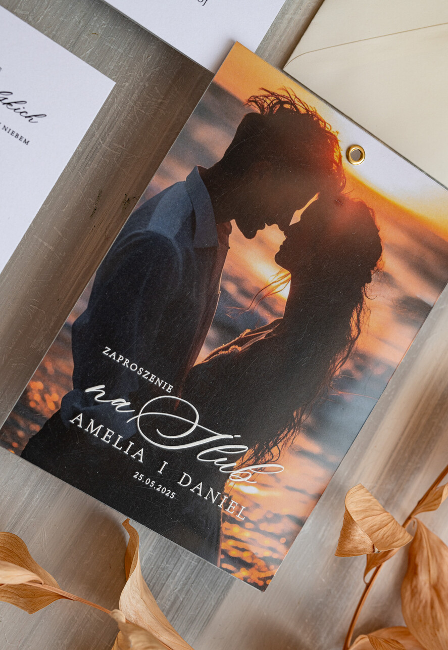 Zaproszenia ślubne Ze zdjęciem  zaproszenia ślubne ze zdjęciem, eleganckie zaproszenie na ślub i wesele ze zdjęciem, zdjęcie Pary Młodej na zaproszeniach ślubnych12