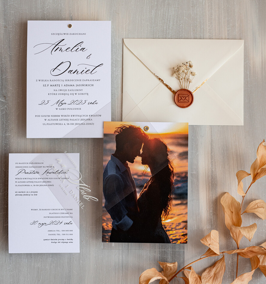 Zaproszenia ślubne Ze zdjęciem  zaproszenia ślubne ze zdjęciem, eleganckie zaproszenie na ślub i wesele ze zdjęciem, zdjęcie Pary Młodej na zaproszeniach ślubnych8