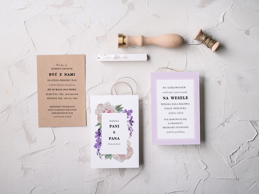 Zaproszenia ślubne Natura wyjątkowe zaproszenia weselne inspirowane malarstwem  1