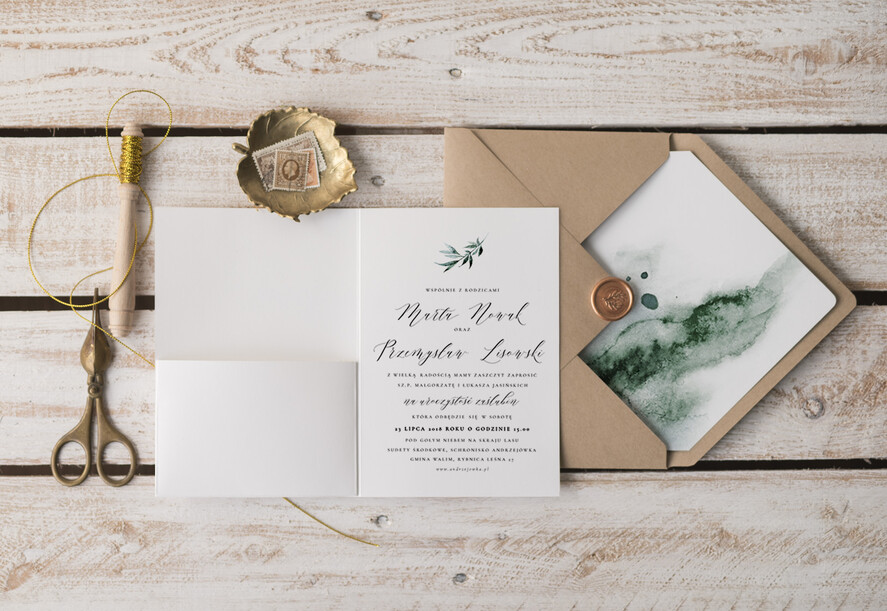 Zaproszenia ślubne Natura wyjątkowe zaproszenia ślubne, rustykalne zaproszenie na ślub boho5