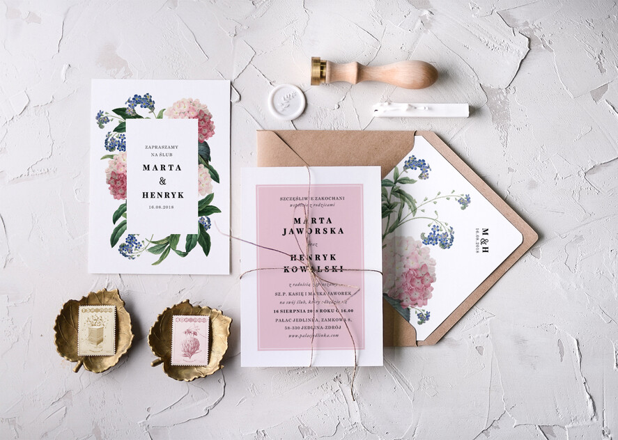 Zaproszenia ślubne Natura Proste Zaproszenia Ślubne Niezapominajki Zaproszenia na Ślub Minimalistyczne Zaproszenie na Ślub1