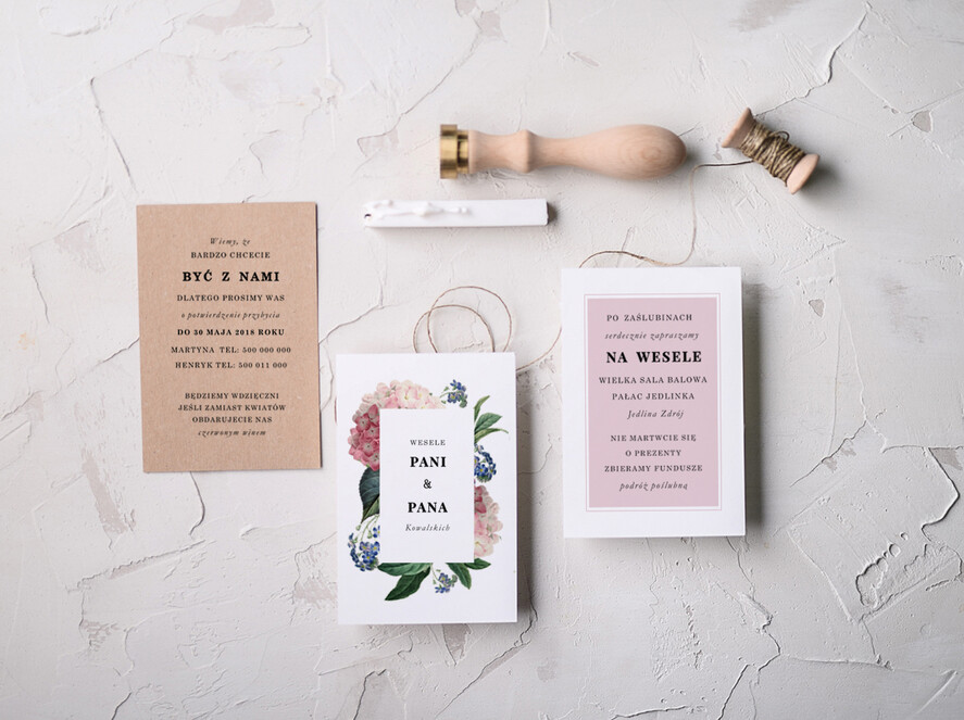 Zaproszenia ślubne Natura Proste Zaproszenia Ślubne Niezapominajki Zaproszenia na Ślub Minimalistyczne Zaproszenie na Ślub5