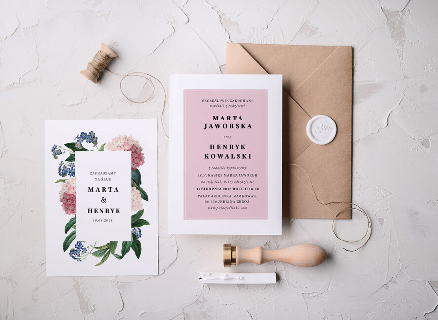 Zaproszenia ślubne Natura Proste Zaproszenia Ślubne Niezapominajki Zaproszenia na Ślub Minimalistyczne Zaproszenie na Ślub6