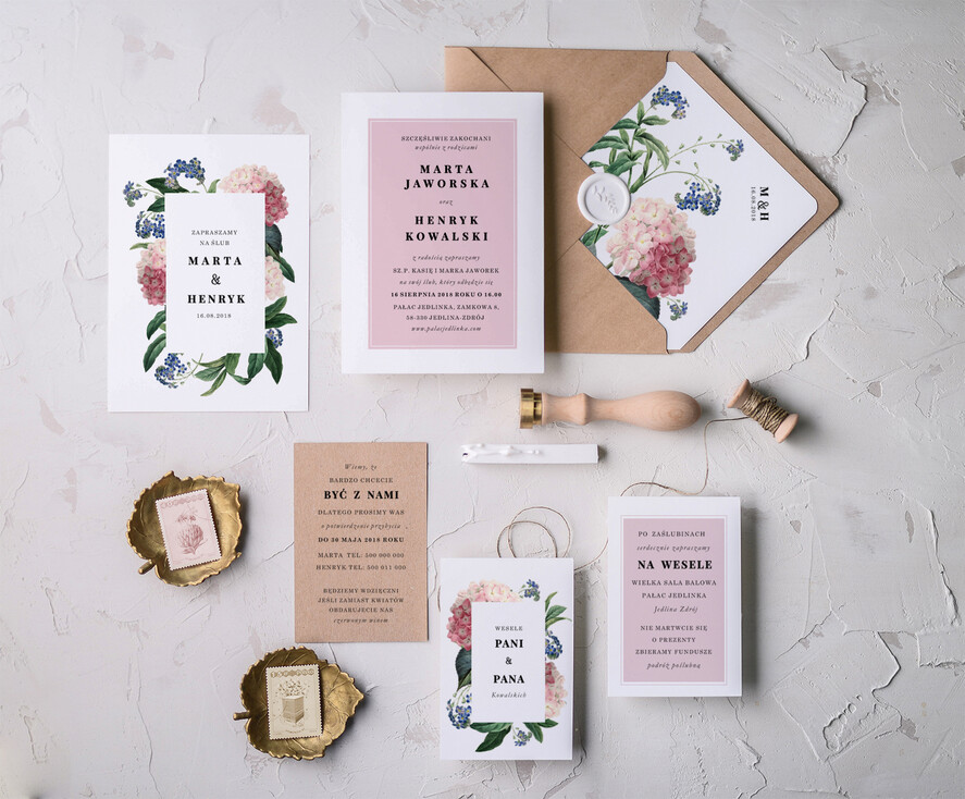 Zaproszenia ślubne Natura Proste Zaproszenia Ślubne Niezapominajki Zaproszenia na Ślub Minimalistyczne Zaproszenie na Ślub8