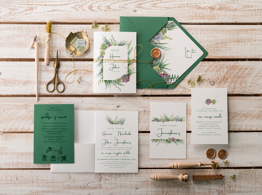 Zaproszenia ślubne Natura nietypowe zaproszenia weselne idealne na letnie śluby1